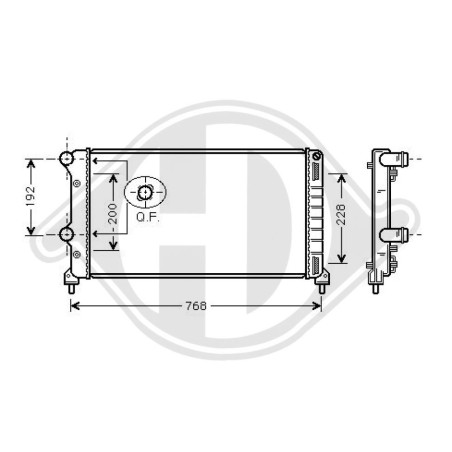 Radiatore Raffreddamento motore Fiat Doblo 01-05 (Cod. D-DCM1961)