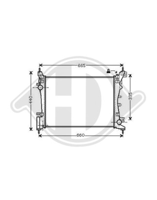 Radiatore Raffreddamento motore Fiat Grande Punto 05-09 (Cod. D-DCM1984)
