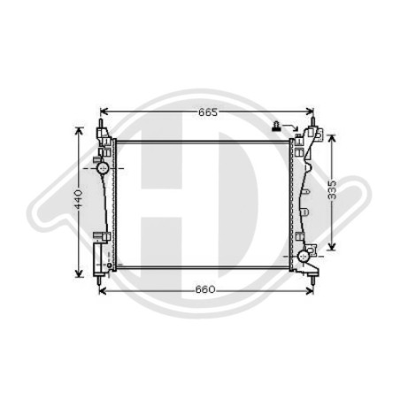 Radiatore Raffreddamento motore Fiat Grande Punto 05-09 (Cod. D-DCM1984)