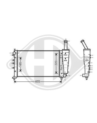 Radiatore Raffreddamento motore Fiat Punto 03-07 (Cod. D-DCM2013)