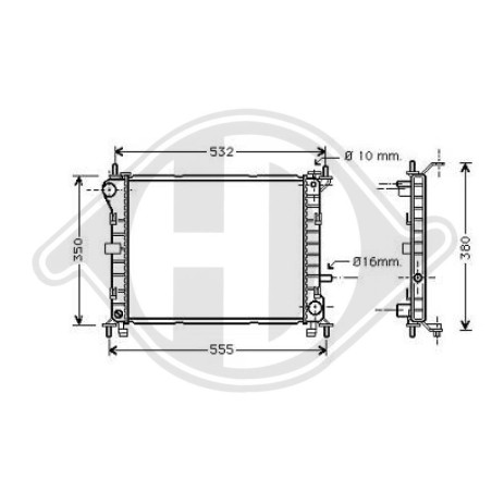 Radiatore Raffreddamento motore Ford Focus 01-04 (Cod. D-DCM2063)