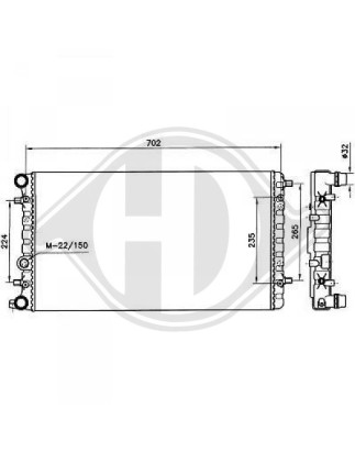Radiatore Raffreddamento motore Ford Mondeo(Berlina/Station wagon) 00-03 (Cod. D-DCM2072)