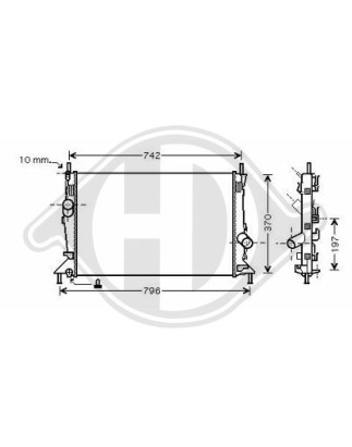 Radiatore Raffreddamento motore Ford C-Max 03-07 (Cod. D-DCM2079)