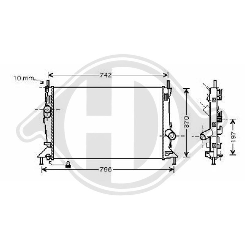 Radiatore Raffreddamento motore Ford C-Max 03-07 (Cod. D-DCM2079)