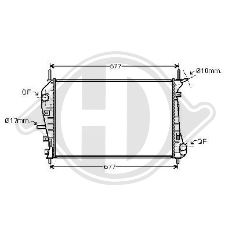Radiatore Raffreddamento motore Ford Mondeo(Berlina/Station wagon) 00-03 (Cod. D-DCM2084)