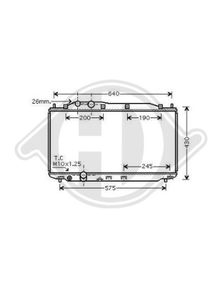 Radiatore Raffreddamento motore Honda Civic 3/5 Hatchback 05-12 (Cod. D-DCM2181)