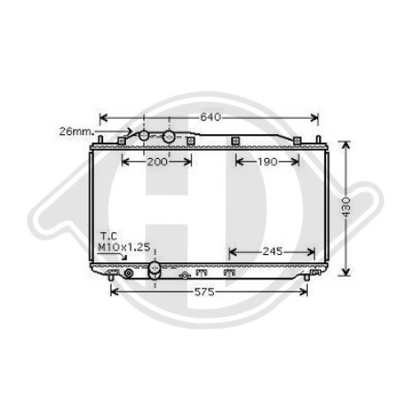 Radiatore Raffreddamento motore Honda Civic 3/5 Hatchback 05-12 (Cod. D-DCM2181)