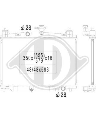 Radiatore Raffreddamento motore Mazda 2 07-15 (Cod. D-DCM2267)