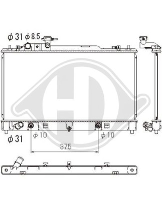 Radiatore Raffreddamento motore Mazda 6 Berl./Station wagon 07-12 (Cod. D-DCM2275)