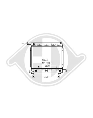Radiatore Raffreddamento motore Mercedes 190E/D(W201) 82-93 (Cod. D-DCM2314)