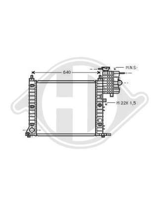Radiatore Raffreddamento motore Mercedes Vito VAN/V-Class 96-03 (Cod. D-DCM2368)