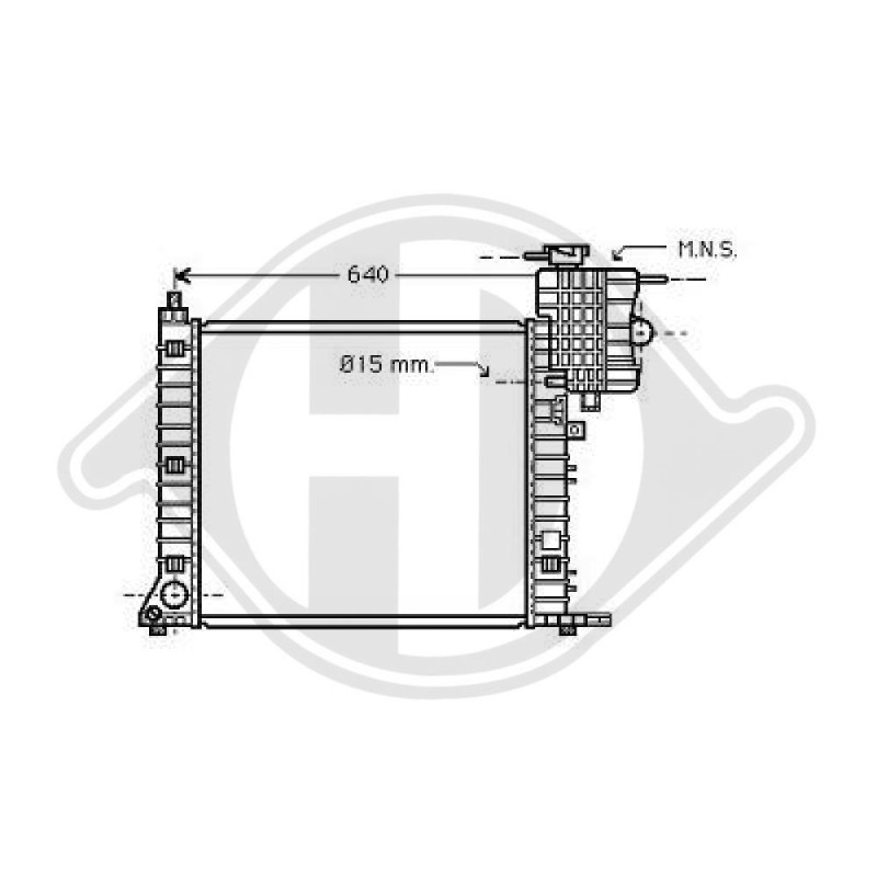 Radiatore Raffreddamento motore Mercedes Vito VAN/V-Class 96-03 (Cod. D-DCM2380)