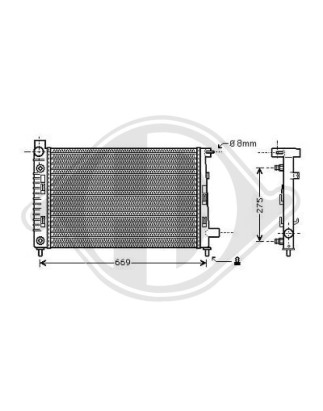 Radiatore Raffreddamento motore Mercedes classe A W168 01-04 (Cod. D-DCM2384)