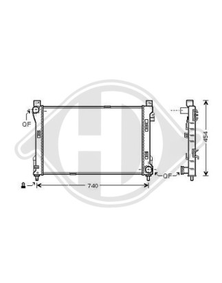 Radiatore Raffreddamento motore Mercedes classe C (C180-320)W203 00-04 (Cod. D-DCM2388)