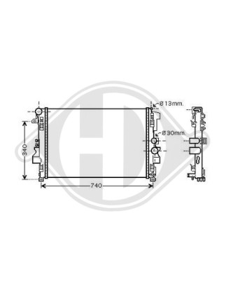 Radiatore Raffreddamento motore Mercedes Viano/Vito 09-14 (Cod. D-DCM2413)
