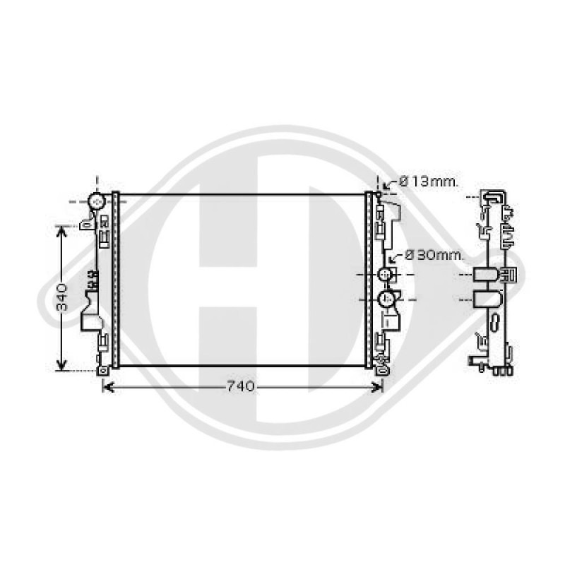 Radiatore Raffreddamento motore Mercedes Viano/Vito 09-14 (Cod. D-DCM2413)
