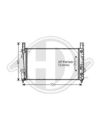 Radiatore Raffreddamento motore Mercedes classe A W169 04-08 (Cod. D-DCM2415)
