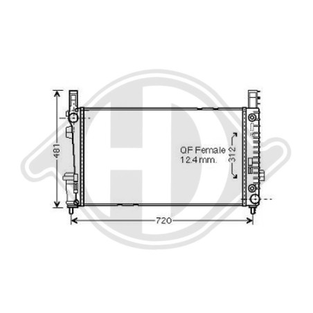 Radiatore Raffreddamento motore Mercedes classe A W169 04-08 (Cod. D-DCM2415)