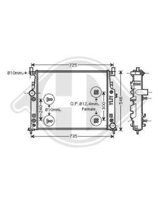 Radiatore Raffreddamento motore Mercedes M-Klasse (W164) 05-08 (Cod. D-DCM2418)