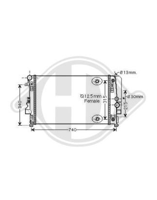 Radiatore Raffreddamento motore Mercedes Viano/Vito 09-14 (Cod. D-DCM2426)