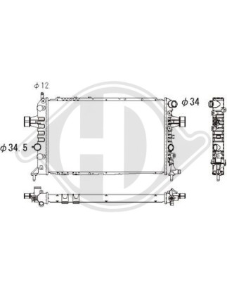 Radiatore Raffreddamento motore Opel Astra G 97-04 (Cod. D-DCM2623)