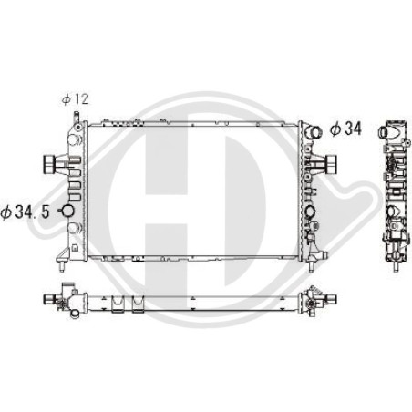 Radiatore Raffreddamento motore Opel Astra G 97-04 (Cod. D-DCM2623)