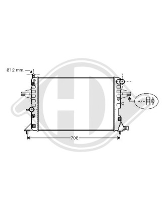 Radiatore Raffreddamento motore Opel Astra G 97-04 (Cod. D-DCM2625)
