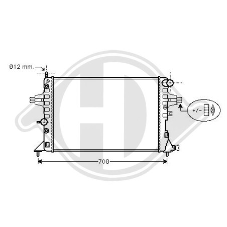 Radiatore Raffreddamento motore Opel Astra G 97-04 (Cod. D-DCM2625)