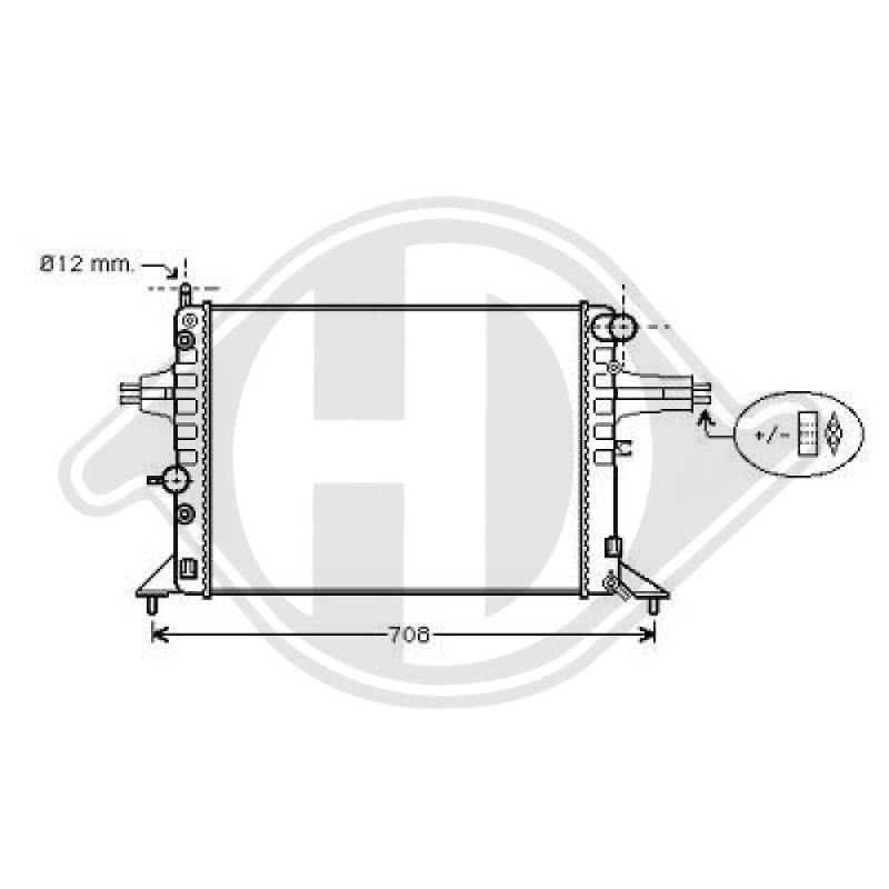 Radiatore Raffreddamento motore Opel Astra G 97-04 (Cod. D-DCM2633)