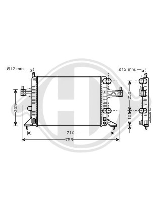 Radiatore Raffreddamento motore Opel Corsa C 00-03 (Cod. D-DCM2640)