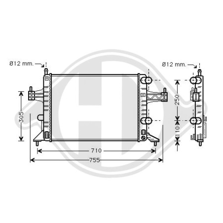 Radiatore Raffreddamento motore Opel Corsa C 00-03 (Cod. D-DCM2640)