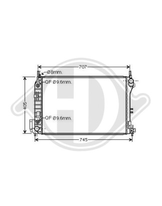 Radiatore Raffreddamento motore Fiat Croma 07- (Cod. D-DCM2654)