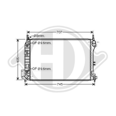 Radiatore Raffreddamento motore Fiat Croma 07- (Cod. D-DCM2654)