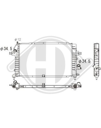 Radiatore Raffreddamento motore Opel Astra H 04-09 (Cod. D-DCM2661)