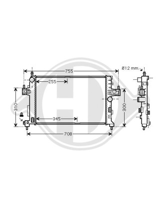 Radiatore Raffreddamento motore Opel Corsa C 00-03 (Cod. D-DCM2663)