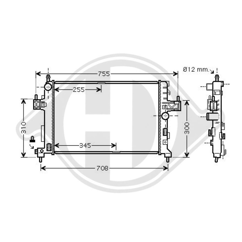 Radiatore Raffreddamento motore Opel Corsa C 00-03 (Cod. D-DCM2663)