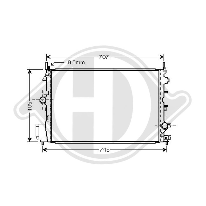Radiatore Raffreddamento motore Fiat Croma 07- (Cod. D-DCM2669)
