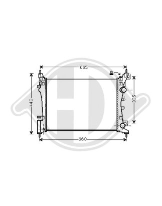 Radiatore Raffreddamento motore Opel Corsa D 3/5 PORTE 06-11 (Cod. D-DCM2671)