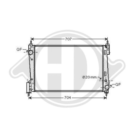 Radiatore Raffreddamento motore Opel Corsa D 3/5 PORTE 06-11 (Cod. D-DCM2672)