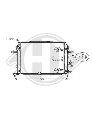 Radiatore Raffreddamento motore Opel Zafira 05- (Cod. D-DCM2683)