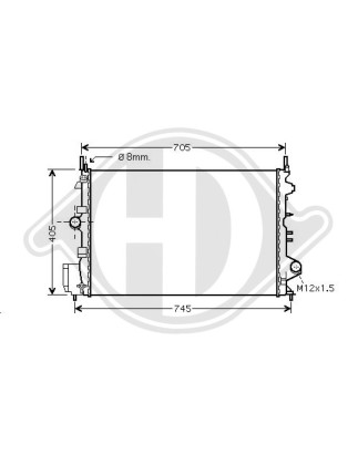 Radiatore Raffreddamento motore Fiat Croma 07- (Cod. D-DCM2684)