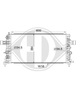 Radiatore Raffreddamento motore Dacia Duster 10-13 (Cod. D-DCM2693)