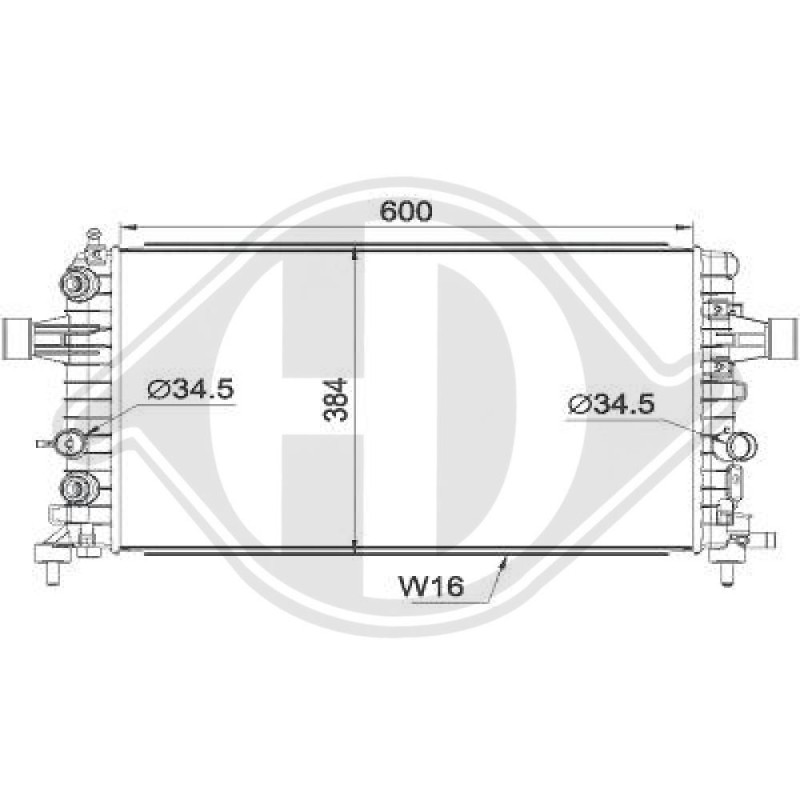 Radiatore Raffreddamento motore Dacia Duster 10-13 (Cod. D-DCM2693)