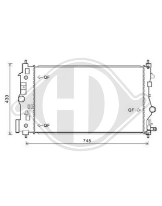Radiatore Raffreddamento motore Opel Astra J 09-12 (Cod. D-DCM2703)
