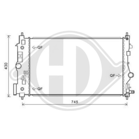 Radiatore Raffreddamento motore Opel Astra J 09-12 (Cod. D-DCM2703)