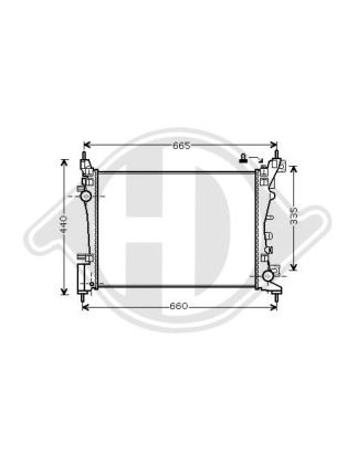 Radiatore Raffreddamento motore Opel Adam 13- (Cod. D-DCM2710)