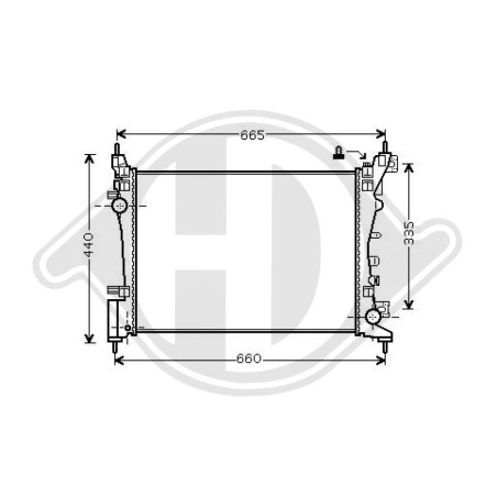 Radiatore Raffreddamento motore Opel Adam 13- (Cod. D-DCM2710)