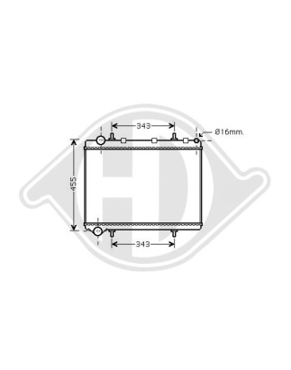 Radiatore Raffreddamento motore Citroen C4 3/5 porte 04-09 (Cod. D-DCM2790)