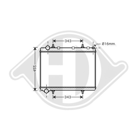 Radiatore Raffreddamento motore Citroen C4 3/5 porte 04-09 (Cod. D-DCM2790)