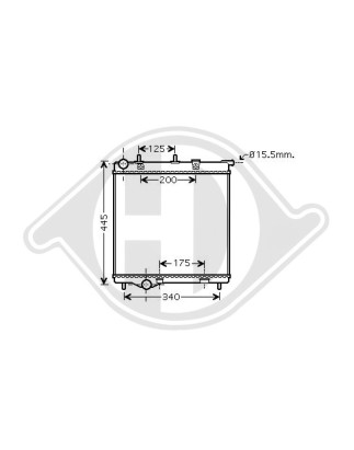 Radiatore Raffreddamento motore Citroen C3 02-05 (Cod. D-DCM2803)
